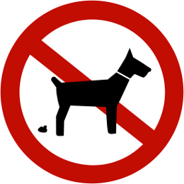 No dogs or pets allowed sign
