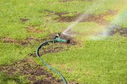 Watering lawn patches